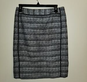 Liz Claiborne Black and Gray Pencil Skirt